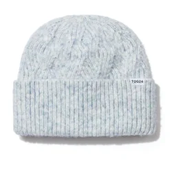 Abby Knit Hat - Light Blue Marl