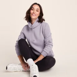 Abigail Womens Supersoft Funnel Neck Sweat - Lavender Grey