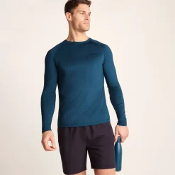 Ace Mens Long Sleeve Performance T-Shirt - Inky Blue