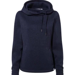 Acer Womens Oversized Supersoft Knitlook Fleece Hoody - Oxford Blue Marl