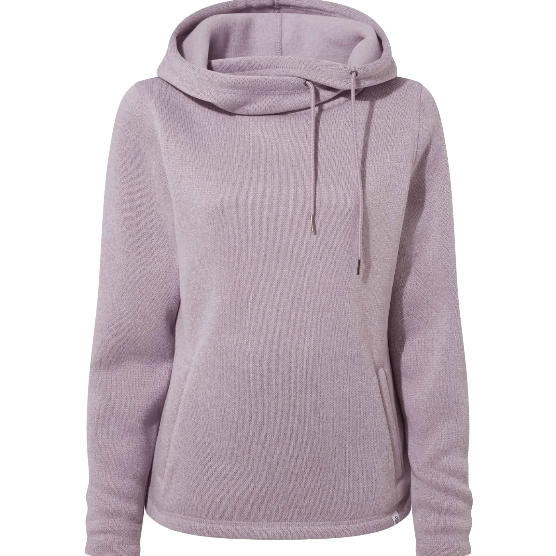 Acer Womens Oversized Supersoft Knitlook Fleece Hoody - Pale Lilac Marl