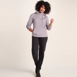 Acer Womens Oversized Supersoft Knitlook Fleece Hoody - Pale Lilac Marl