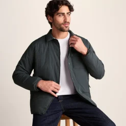 Adamson Mens Shower Resistant Insulated Shacket - Deep Slate