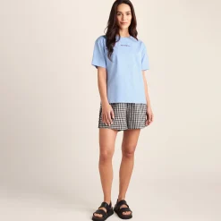 Agnes Womens Relaxed Fit Supersoft Premium T-Shirt - Ash Blue