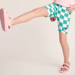Altay Kids Shaun the Sheep Cycling Short - Spearmint/Woolly Checkerboard
