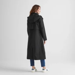 Alva Womens Waterproof Trench Coat - Black