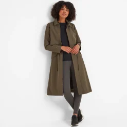 Alva Womens Waterproof Trench Coat - Khaki