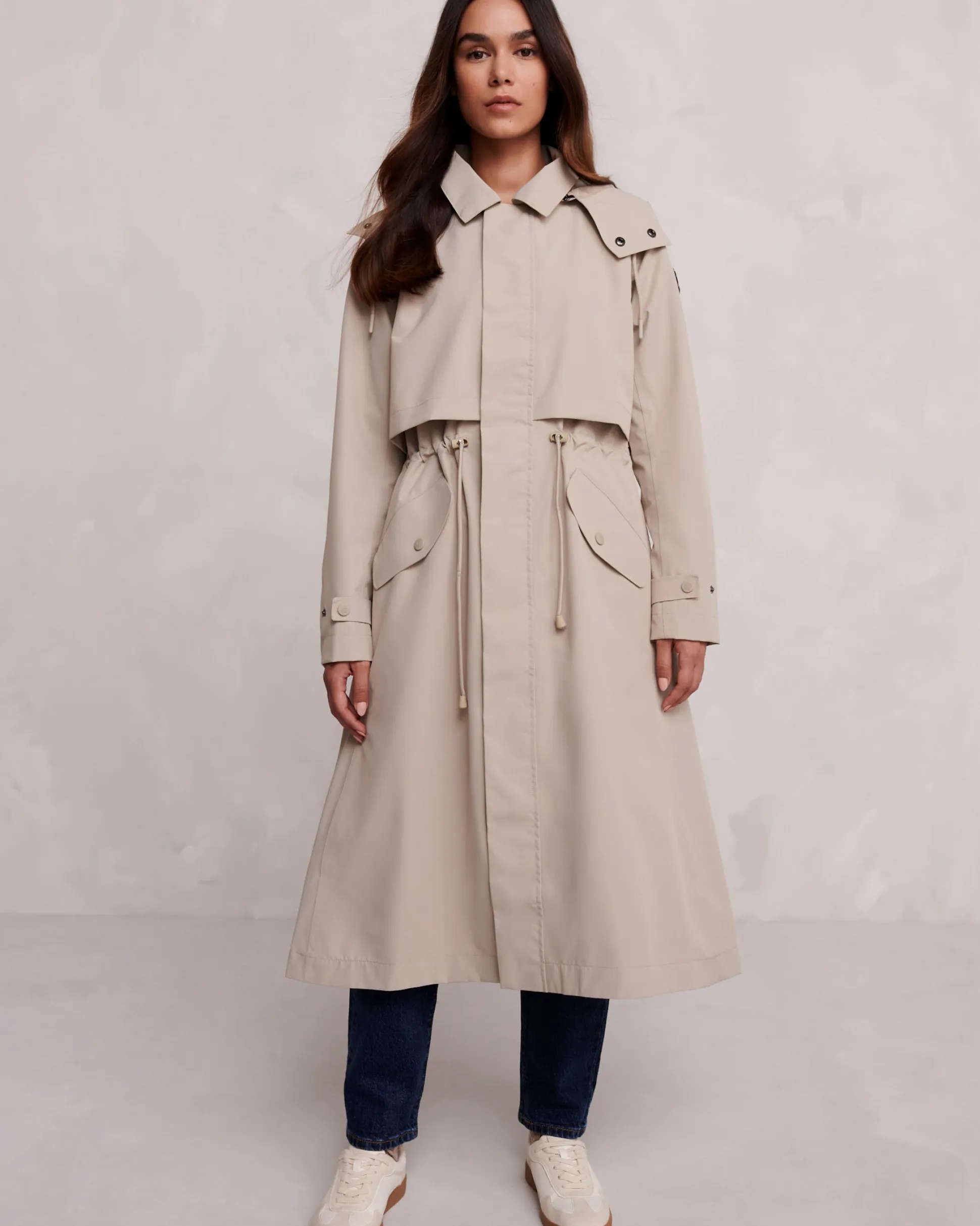 Alva Womens Waterproof Trench Coat - Taupe