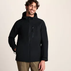 Andro Mens Hooded Waterproof Softshell Jacket - Black