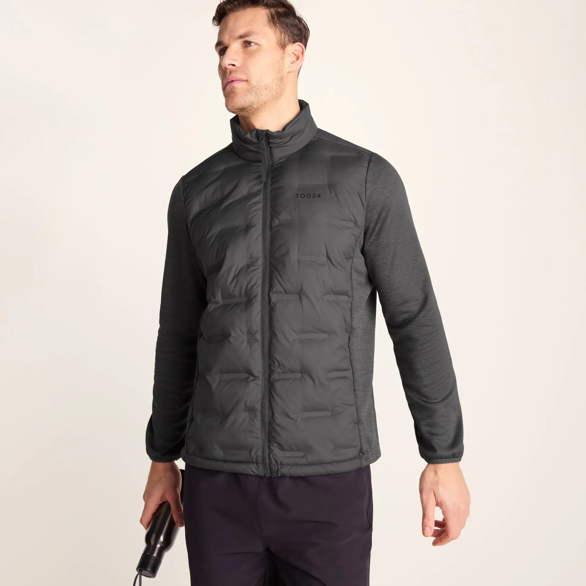 Anick Mens Lightweight Insulated Hybrid Jacket - Deep Slate
