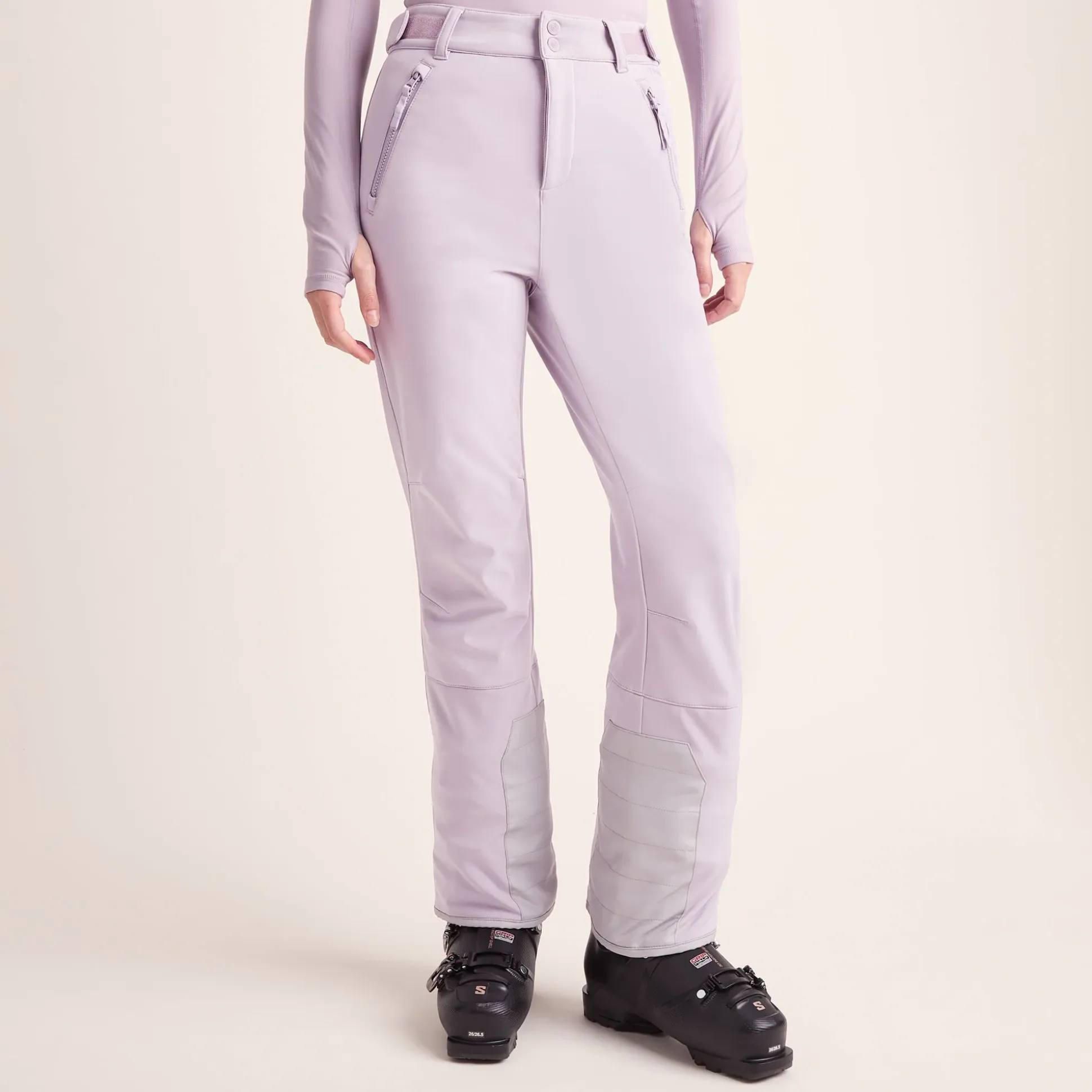 Annecy Womens Softshell Salopettes - Lavender Grey