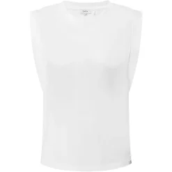 April Womens 100% Cotton Supersoft Boxy Fit Vest - Optic White