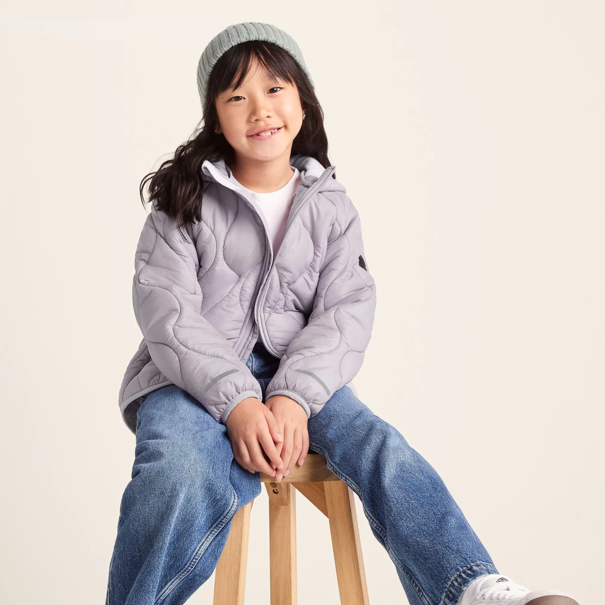 Arbor Kids Shower Resistant Padded Jacket - Lavender Grey