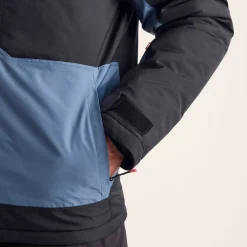 Avoriaz Mens Performance Waterproof Insulated Ski Jacket - Black/Fjord Blue