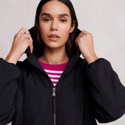 Banton Womens Oversized Shower Resistant Insulated Jacket - Black