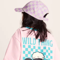 Bardoka Kids Shaun the Sheep Baseball Cap - Lilac Haze/White Checkerboard