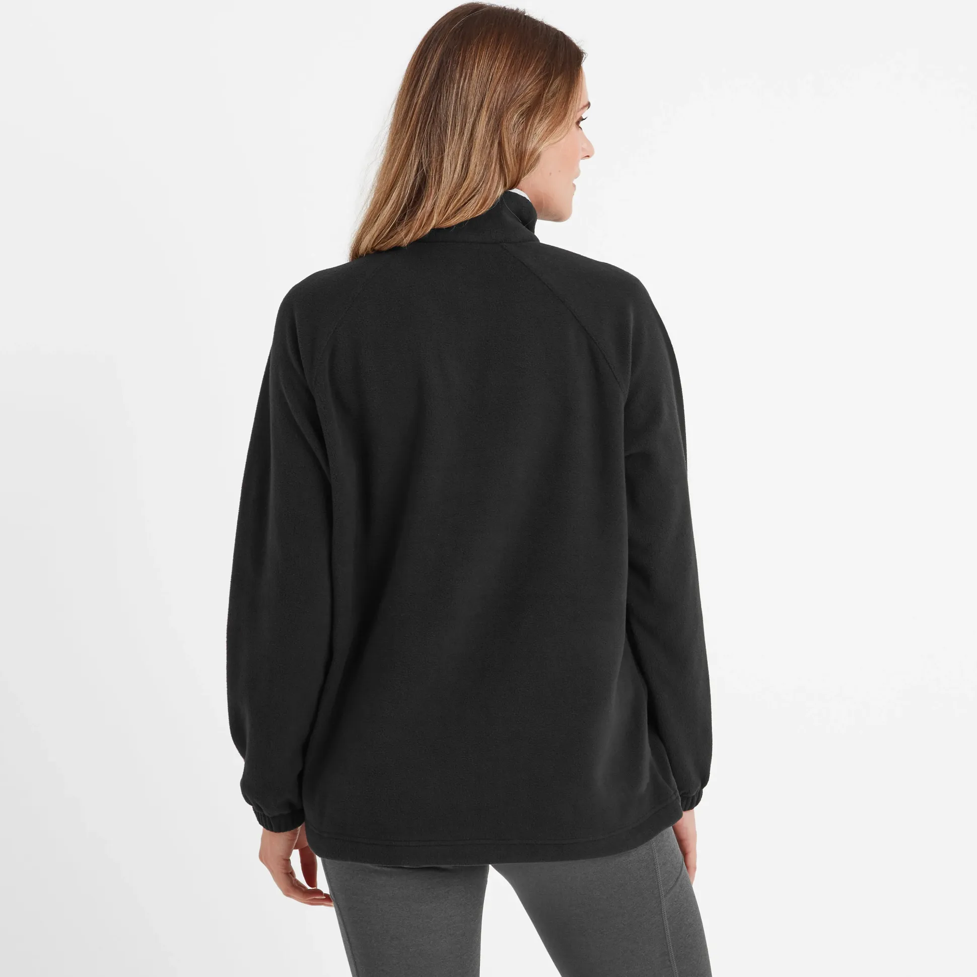 Beasly Womens Half Zip Fleece - Black