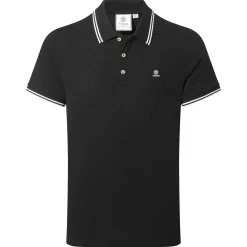 Biston Mens 100% Cotton Pique Polo Shirt - Black