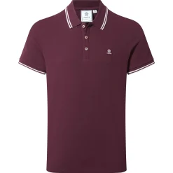 Biston Mens 100% Cotton Pique Polo Shirt - Deep Port
