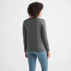 Blakely Womens Long Sleeve Performance Top - Dark Grey Marl
