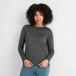 Blakely Womens Long Sleeve Performance Top - Dark Grey Marl