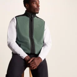 Boltby Mens Relaxed Fit Microfleece Gilet - Black/Light Forest