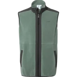 Boltby Mens Relaxed Fit Microfleece Gilet - Black/Light Forest