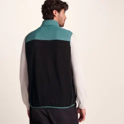 Boltby Mens Relaxed Fit Microfleece Gilet - Hydro Blue/Black