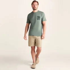 Botanical Mens Relaxed Fit Supersoft T-shirt - Light Forest