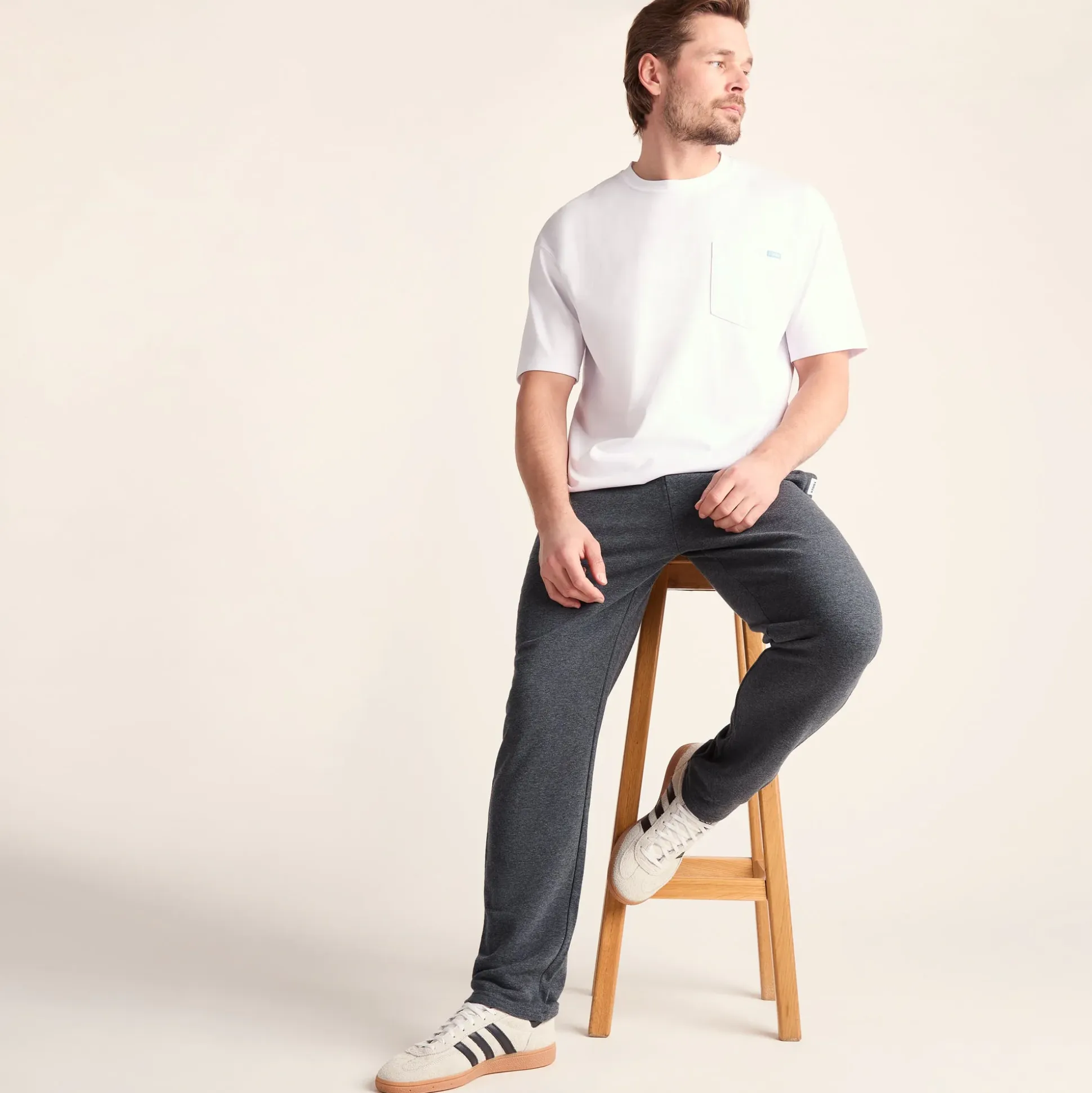 Bradley Mens Sweat Pants - Dark Grey Marl
