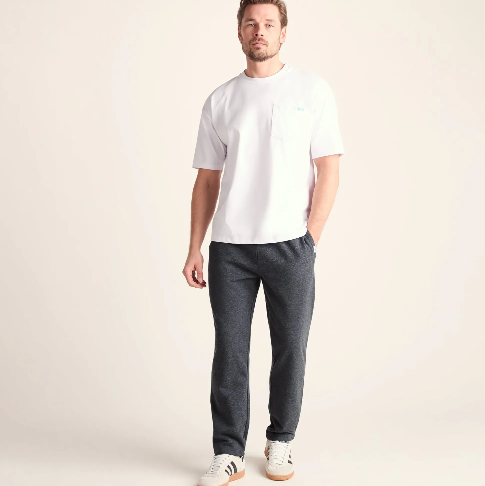 Bradley Mens Sweat Pants - Dark Grey Marl
