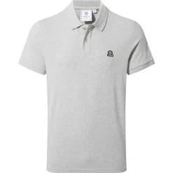 Braunton Mens 100% Cotton Pique Polo Shirt - Light Grey Marl
