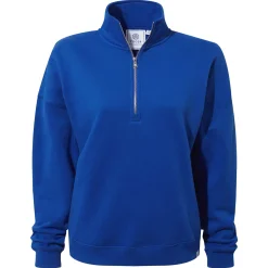 Caldene Womens Supersoft Quarter Zip Sweat - Ultra Marine Blue