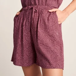 Callie Womens Ecoverse Shorts - Black Raspberry Wiggle Print