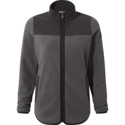 Carty Womens Colour Block Fleece Jacket - Washed Black/Black