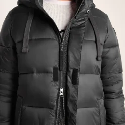 Cautley Womens Long Padded Shower Resistant Jacket - Black