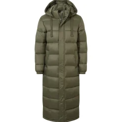 Cautley Womens Long Padded Shower Resistant Jacket - Khaki