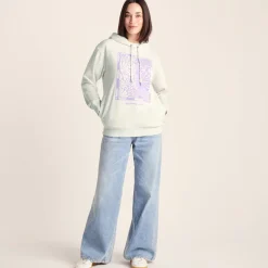 Ciara Womens Supersoft Relaxed Fit Hoody - Ice Grey Marl