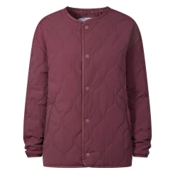 Cleadon Womens Relaxed Fit Shower Resistant Lightweight Insulated Jacket - Black Raspberry