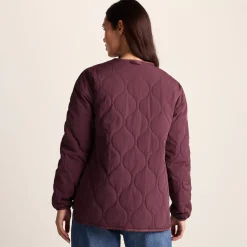Cleadon Womens Relaxed Fit Shower Resistant Lightweight Insulated Jacket - Black Raspberry
