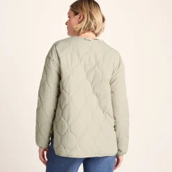 Cleadon Womens Relaxed Fit Shower Resistant Lightweight Insulated Jacket - Cool Beige