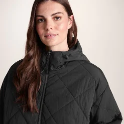 Corlae Womens Oversized Shower Resistant Insulated Jacket - Black