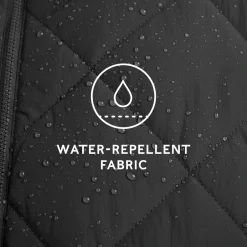 Corlae Womens Oversized Shower Resistant Insulated Jacket - Black