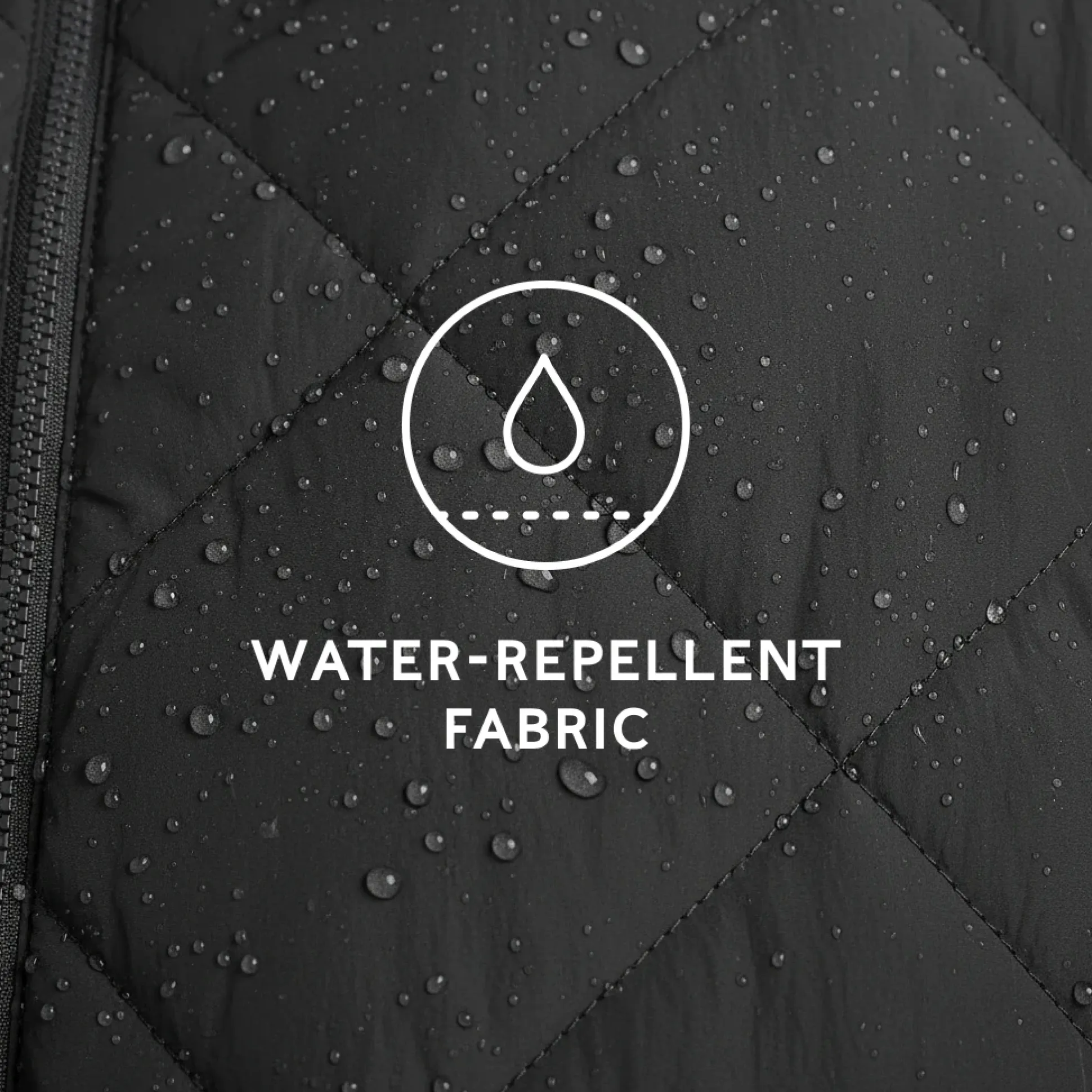 Corlae Womens Oversized Shower Resistant Insulated Jacket - Black