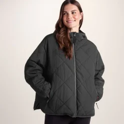 Corlae Womens Oversized Shower Resistant Insulated Jacket - Black
