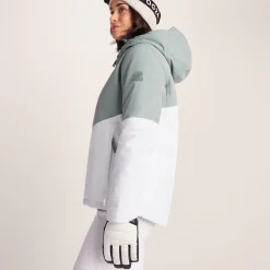 Corvara Womens Waterproof Insulated Ski Jacket - Mist Grey/Optic White