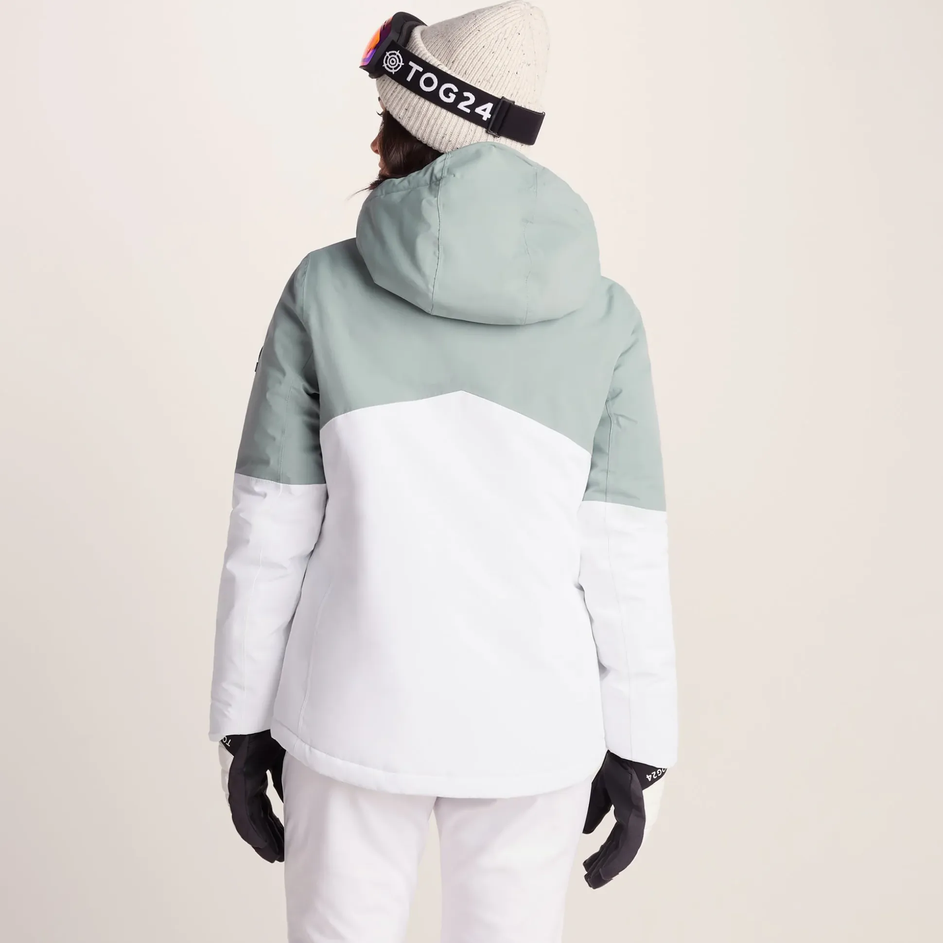 Corvara Womens Waterproof Insulated Ski Jacket - Mist Grey/Optic White