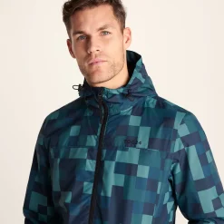Craven Mens Waterproof Packaway Jacket - Blue Pixel