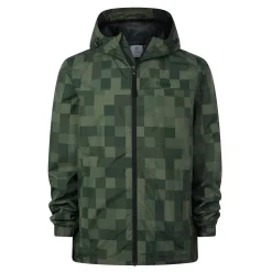 Craven Mens Waterproof Packaway Jacket - Green Pixel