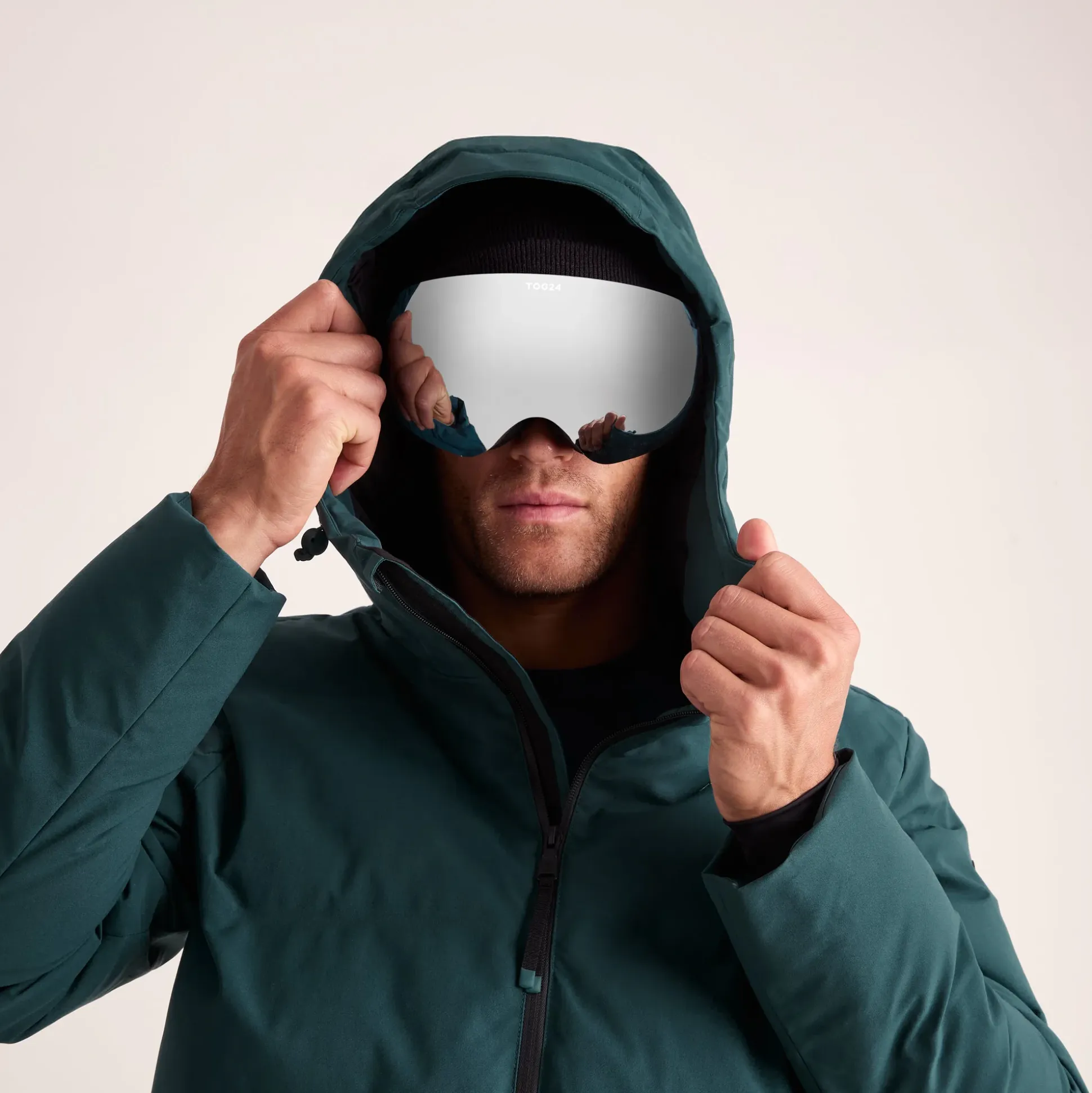 Davos Mens Shower Resistant Insulated Ski Jacket - Dark Turquoise